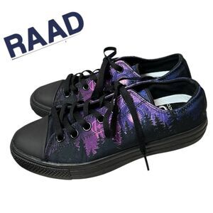 New RAAD Shop Unisex Men's Women's Black Purple Sun Trees Sneakers 5.5 7